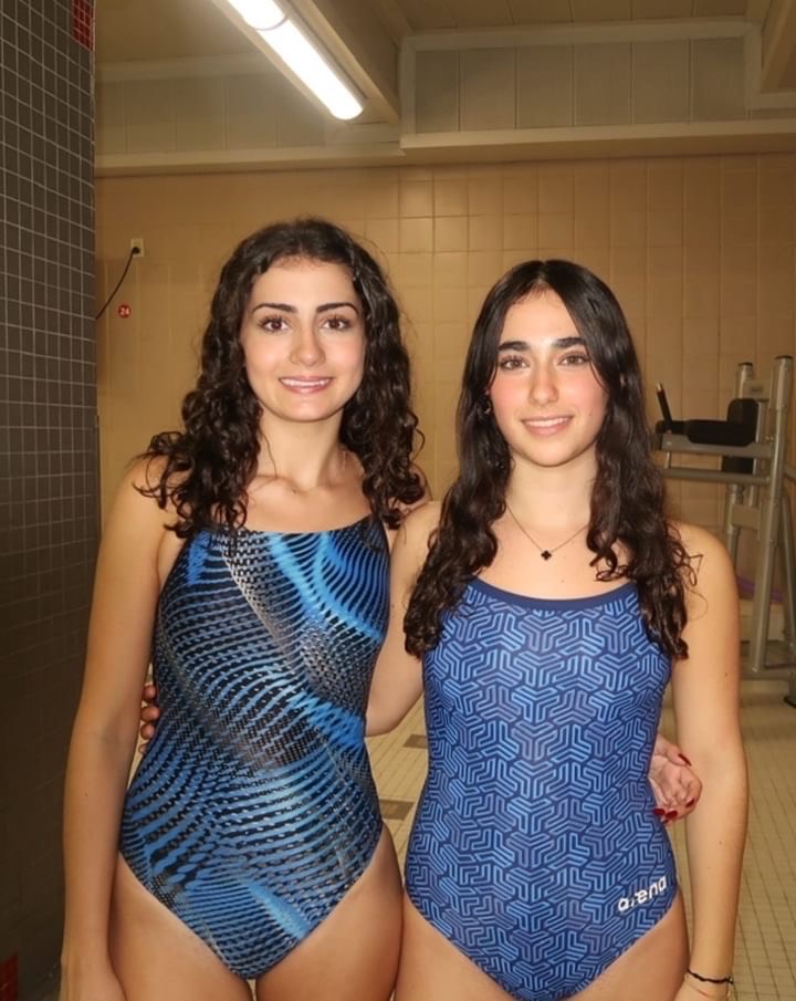 Serena Panucci (right) poses for a photo with teammate Vasiliky Economakos (left).